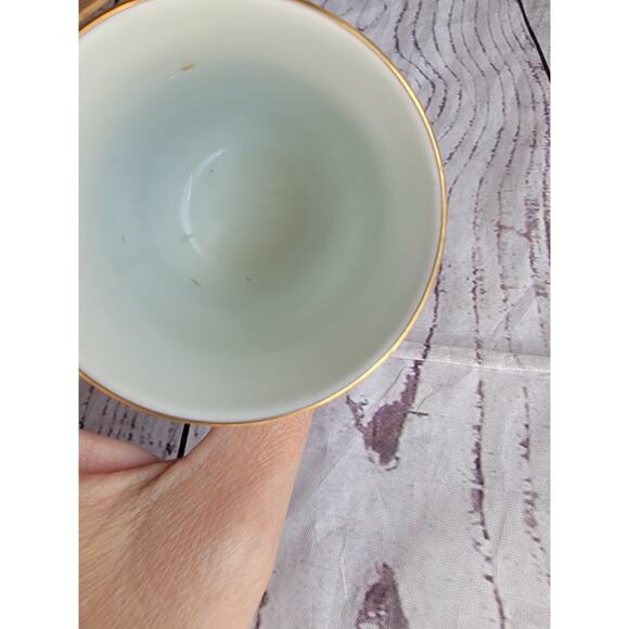 Kinuko Yamabe Limited Hand Painted Porcelain Tea Sake Cup Birds Japan 1985 - Picture 5 of 6